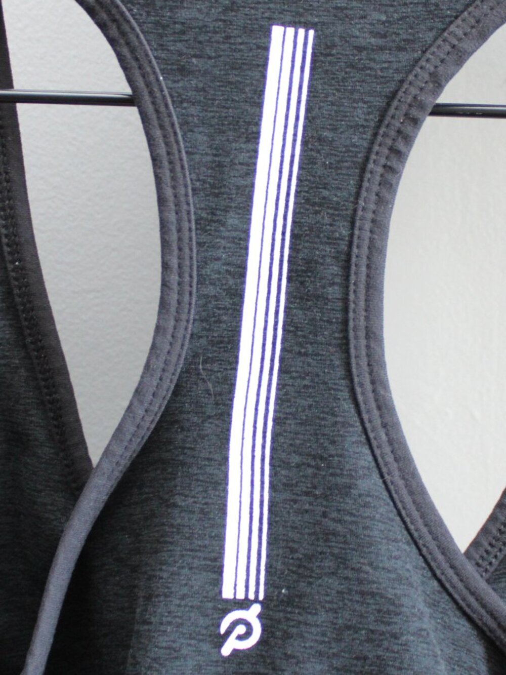 Beyond Yoga x Peloton Slip Open Crop Tank Top Black & White Spacedye Size XL - Picture 5 of 7